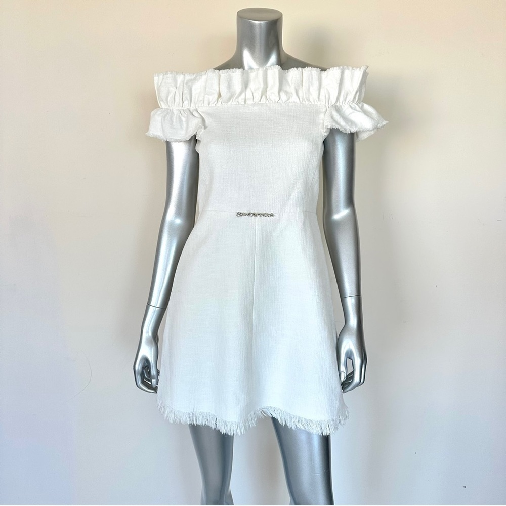 Rebecca Taylor white tweed women dress size 4 NWT!!!